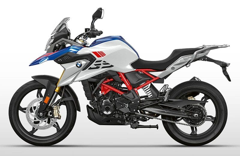 A BMW G 310 GS adventure motorcycle