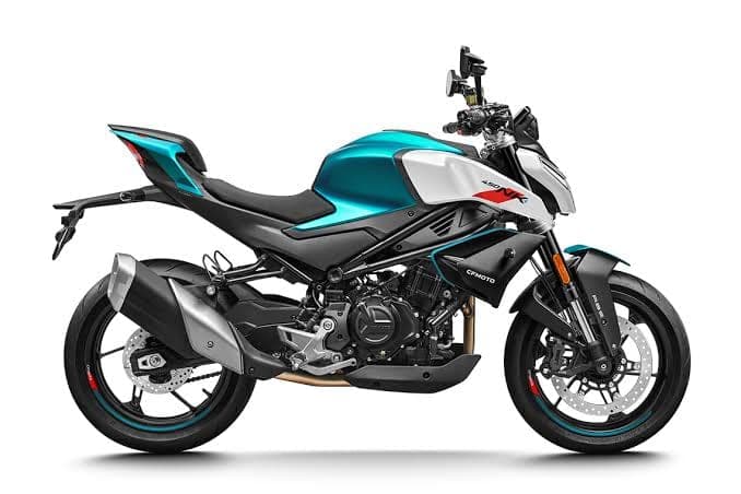 A CFMOTO 450NK naked motorcycle