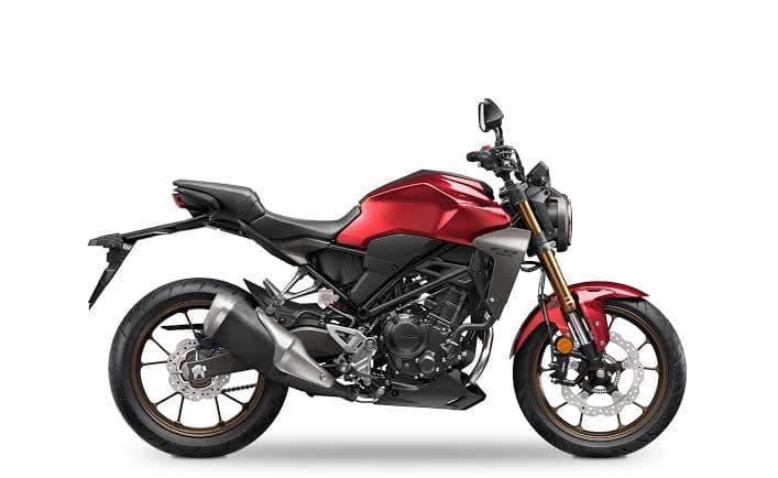 A Honda CB300R naked motorcycle