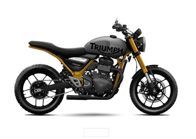 A Triumph Speed 400 modern classic motorcycle